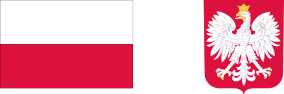 Logotypy:

Znak graficzny obowiązującej flagi Rzeczypospolitej Polskiej jest prostokątem podzielonym na dwa poziome pasy: biały (u góry) i czerwony,

Godło Rzeczypospolitej Polskiej z wizerunkiem orła białego w koronie w czerwonym polu